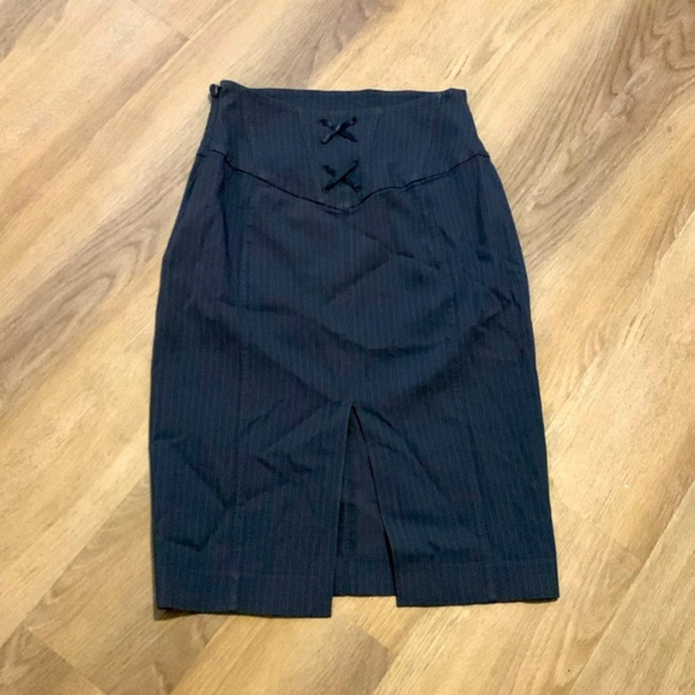 Express business skirt size 0 dark grey